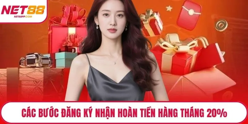 Các bước đăng ký nhận hoàn tiền hàng tháng 20%